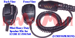 20X ICMF5SPKMINI Heavy Duty Mini Speaker Mic for ICOM IC-F50 IC-F60
