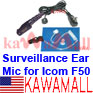 5X ICMF5DG Acoustic Covert Coil Tube Ear Mic for ICOM IC-F50 IC-F60