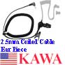 1x 25MMEARCOILP 2.5mm Coil Cable Acoustic Ear Piece for Speaker Mic
