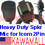 20X ICMHNSPSCRW Heavy Duty Mini Speaker Mic for ICOM IC-F3 F4 2 Pin with Screws