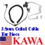 30x 35MMEARCOILP 3.5mm Coil Cable Acoustic Ear Piece for Speaker Mic