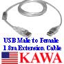 5x PCUSBF2USBM6F USB 2.0 A Male to Female EXTENSION CABLE 1.8m Extender