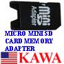 5x MINISDADAP Mini SD to SD Memory Card Adapter Converter
