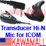 1X ICOMEGGJF ICOM ADI MAXON ALINCO F-plug Transducer Hi-N SPY MIC