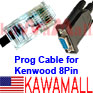 5X KWOOD8RS2 Kenwood prog cable RS232 for TKR-850