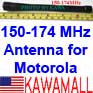 1X KWTXV150174B Long Stubby VHF 150-174 MHz Antenna for Kenwood TK-280 380 480