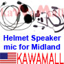 1X MDHMTSPM Helmet Speaker Mic for Midland LXT GXT FRS Radio