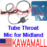 1X MDRCLTR Midland Radio Coil Tube Throat Mic