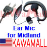 100X MDREBYB Ear mic for Midland LXT210 LXT310 LXT350 LXT410 G225