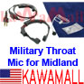 1X MIDLNDMLXLTR Military Throat Mic for Midland Radio size XL