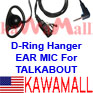1X MOTT62ERMCDHOOK D Ring Ear Hanger Mic for Motorola Talkabout Series