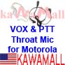 1X MTGVOX Surveillance VOX Throat Mic Motorola P110 P1225 GP300