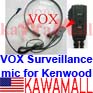 1X SVKWTVOX VOX Throat Mic for Kenwood TK TH Two-way Radios Radio