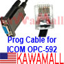 5X ICM592DB9 RS232 Programming Cable for Icom IC-F220 IC-F320 F420 OPC-592